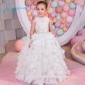 Gants en dentelle Bow Cascading Ruffle Fall Wedding Flower Girl Dresses